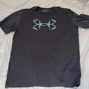 Under Armour L Gray Fish Hook Logo Heatgear